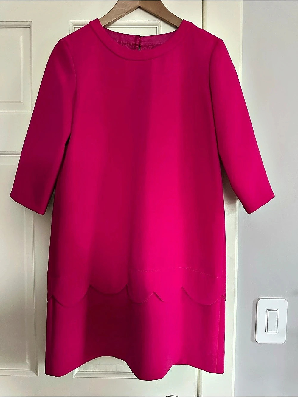 Kate Spade Scalloped Hem Mini Dress in Pink Size 4